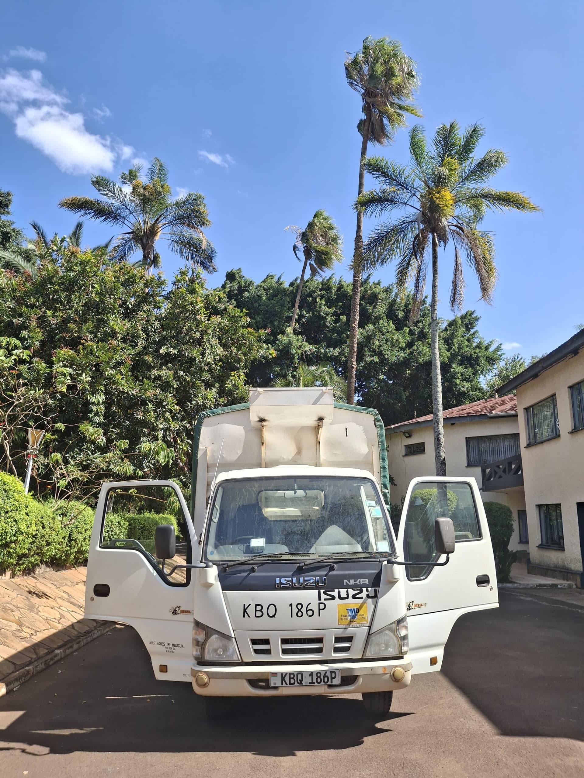 Isuzu NKR fleet truck fitted with Shenitech vehicle electronics systems